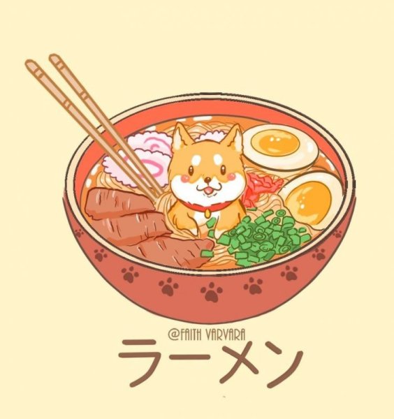 Японская еда аниме арт рамэн