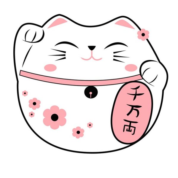 Maneki Neko Cat стикер