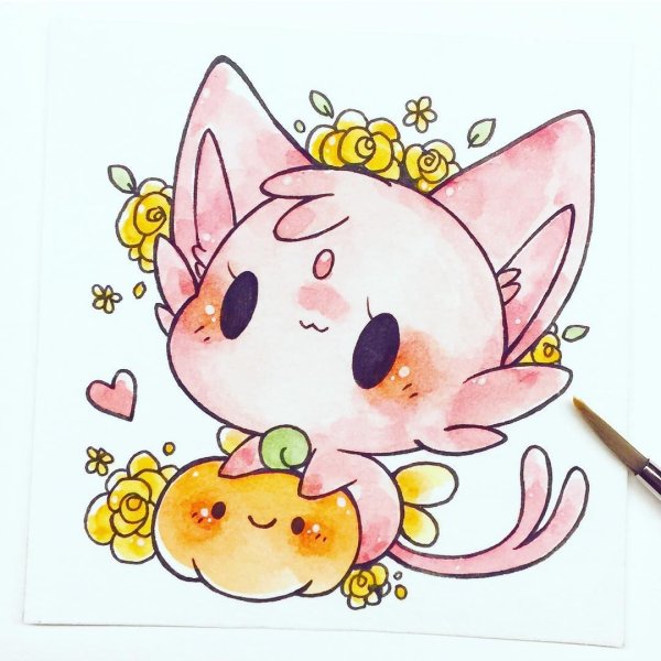 Милые Акварельные рисунки rfdfb