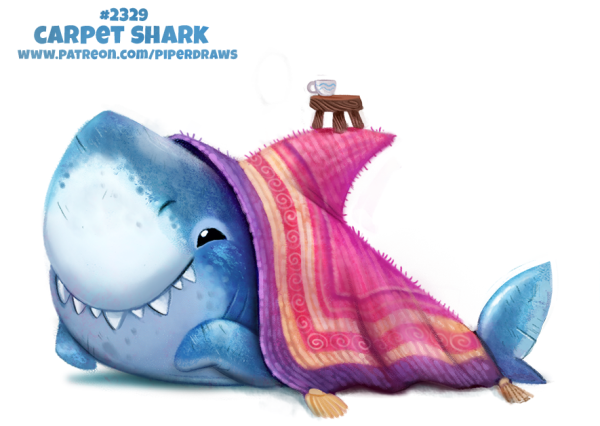 Милая иллюстрация акула