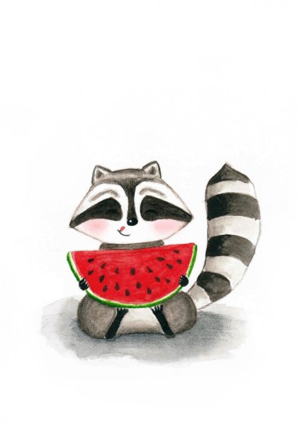 Рисунки для срисовки Енотик