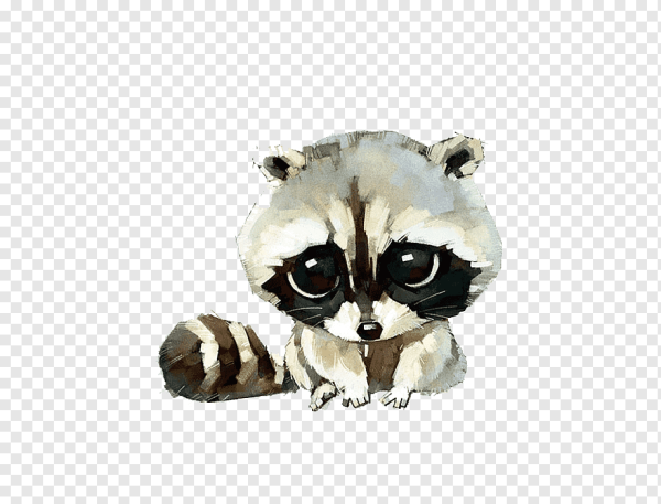 Рисунок милого енотика