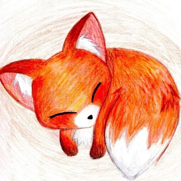 Лисенок для срисовки