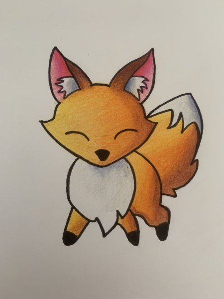 Рисунок лисы для срисовки
