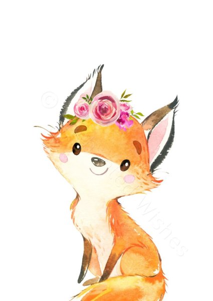 Милые мультяшные лисята