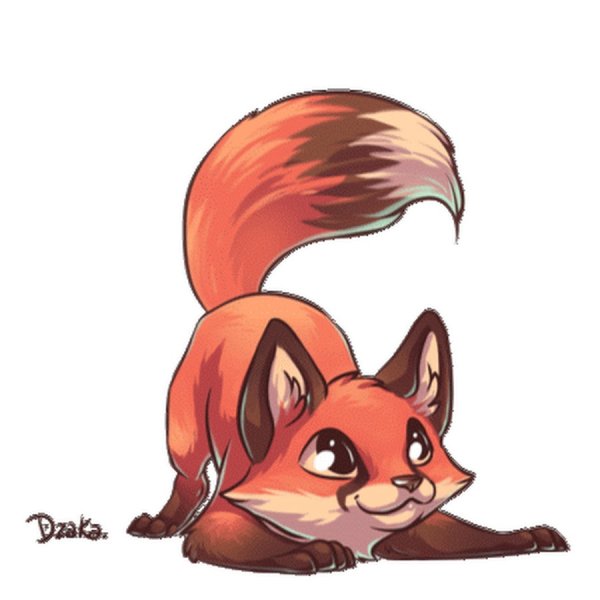 Лиса в мультяшном стиле