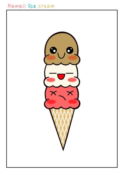 Рисунки для срисовки мороженки
