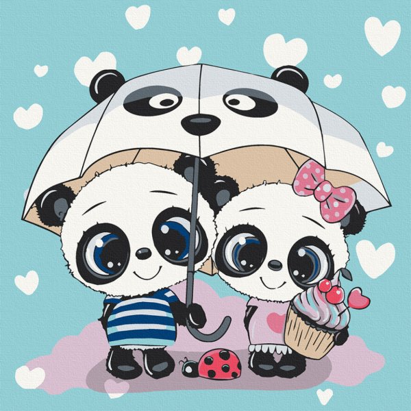 Две пандочки мультяшные