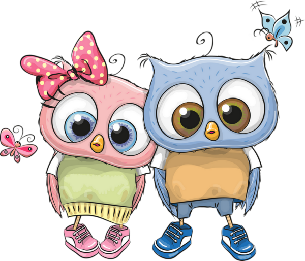 Совы мультяшные