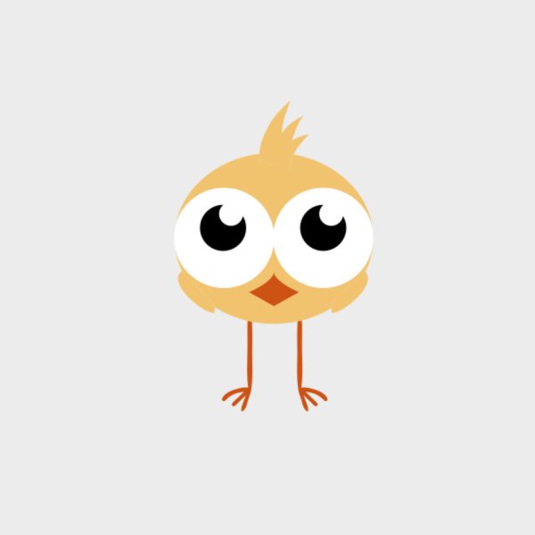 Векторное изображение милый цыпленок