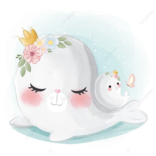 Милые тюлени арт