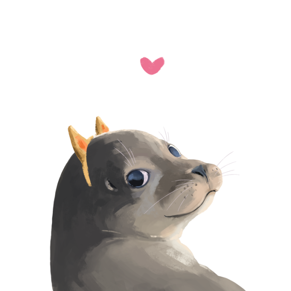 Морской котик арт