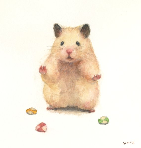 Акварельный хомяк