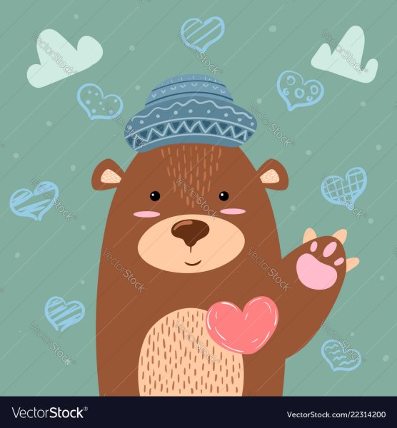 Милые иллюстрации медведь