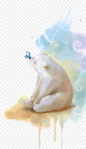 Медвежонок Умка акварель