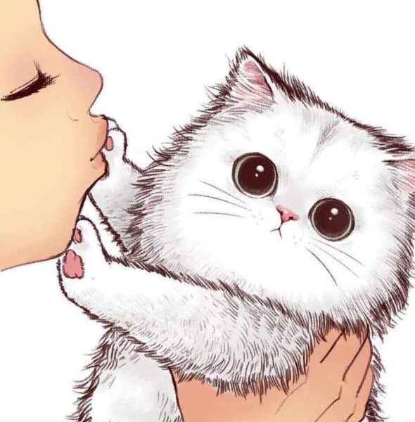 Милые котики мультяшные