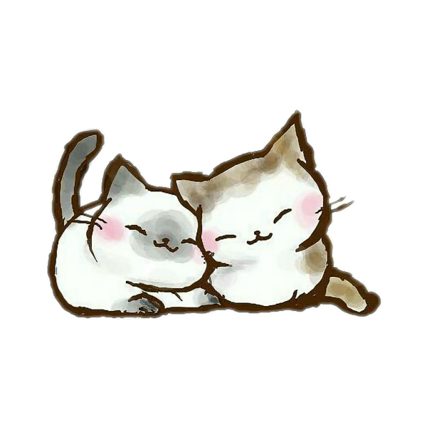 Котики любовь мультяшные