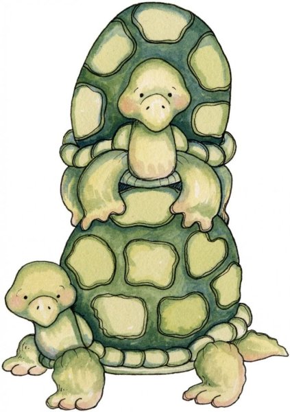 Картина черепаха для детей