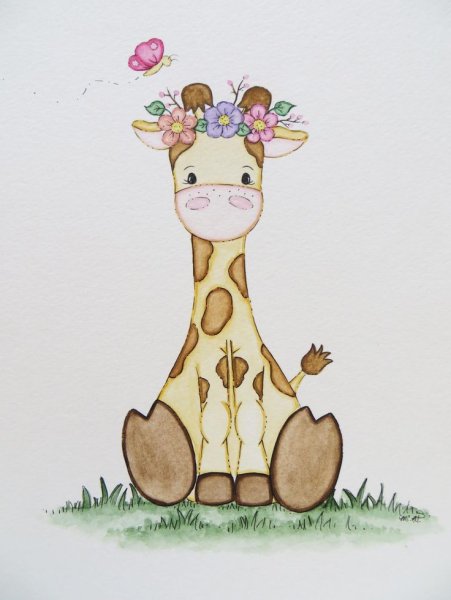 Милые Жирафики для срисовки