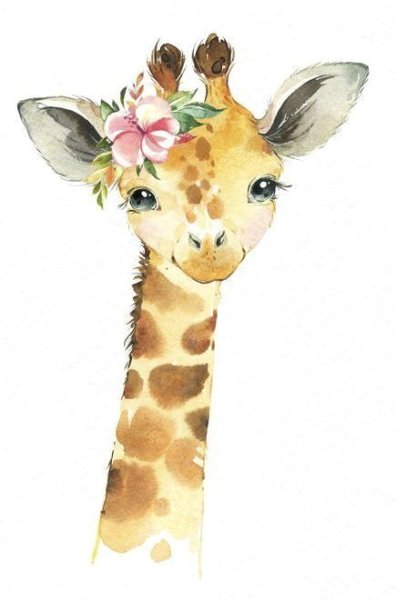 Акварельные животные для детей