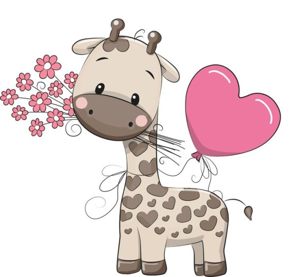 Жирафик арт милый