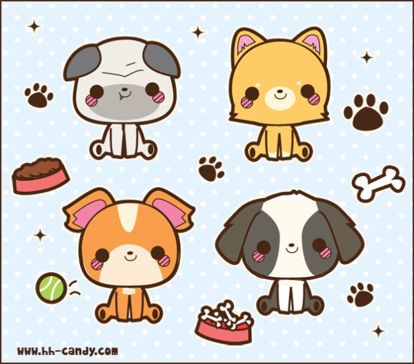 Кавайные щенки