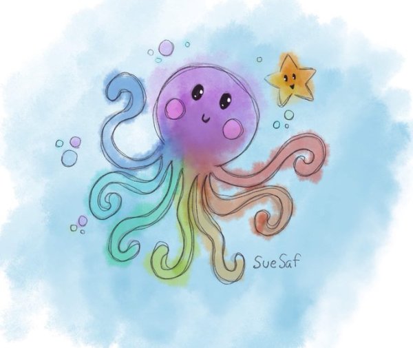 Радужный осьминог
