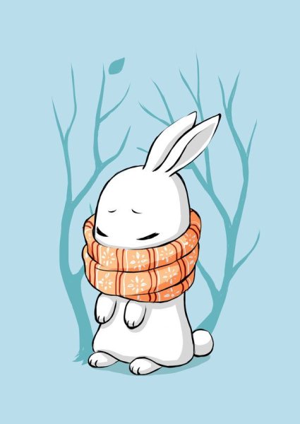 Милый зайчик арт