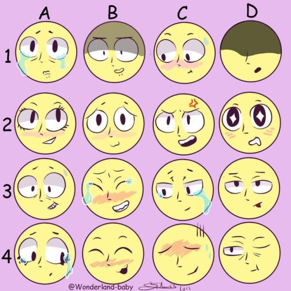 Смайлы выражающие эмоции