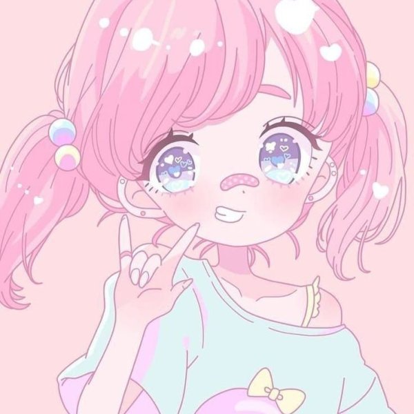 Пастельная аниме девочка
