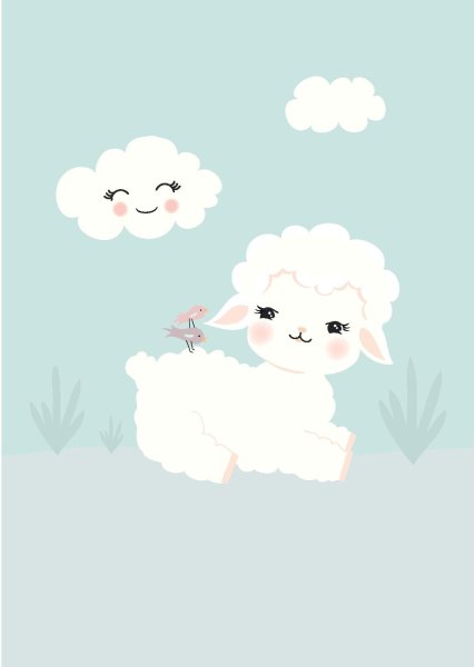 Милые овечки рисование