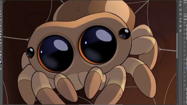 Милый паук из мультика