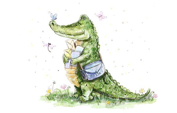 Крокодил иллюстрация