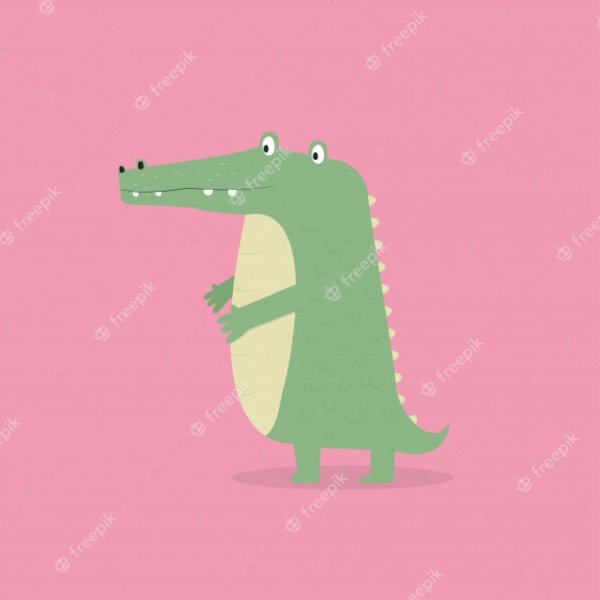 Милый фон с крокодилами