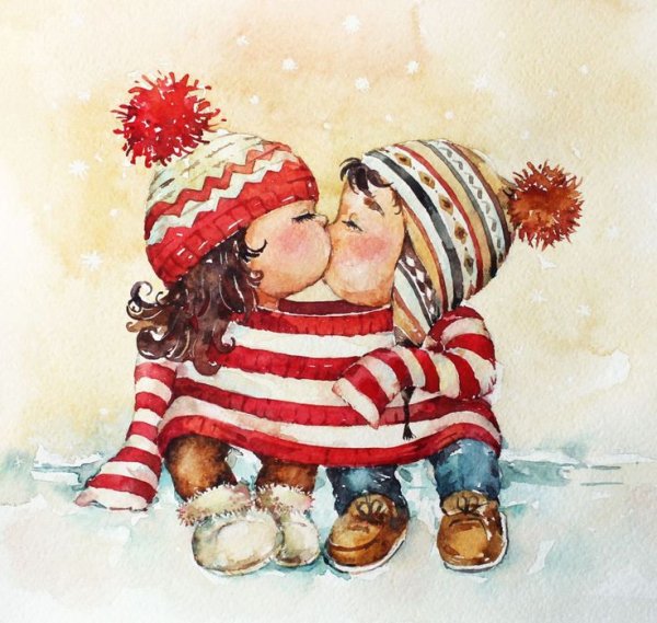 Милые новогодние иллюстрации