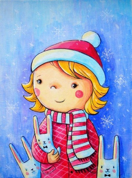Зимние милые рисуночки