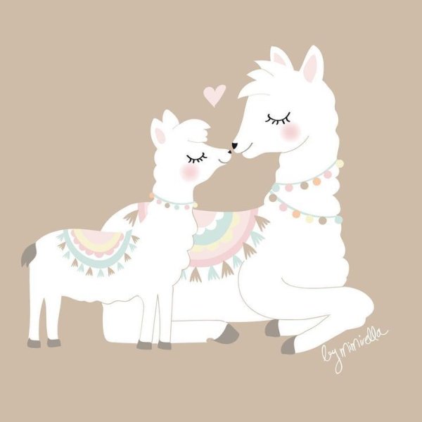 Милые ламы и альпаки арт