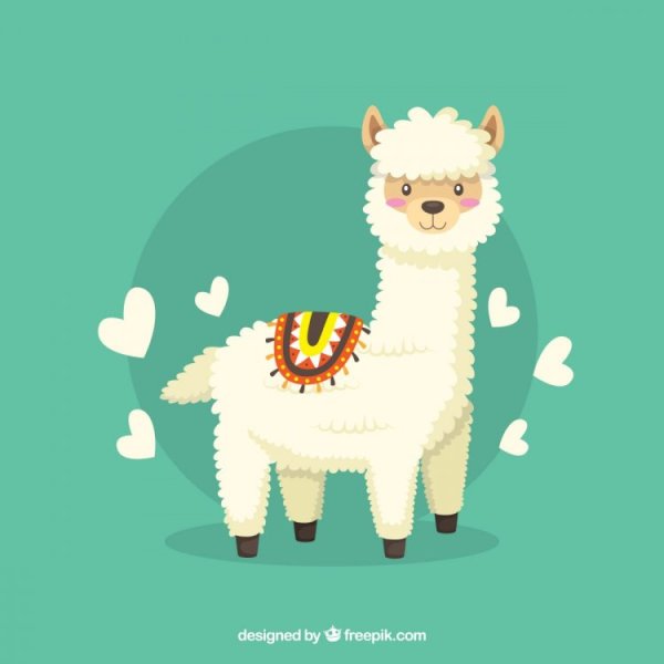Лама мультяшный
