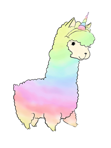 Лама нарисованная