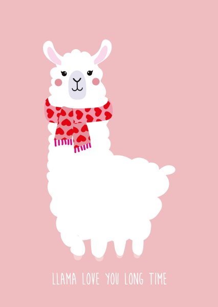 Постер альпака лама