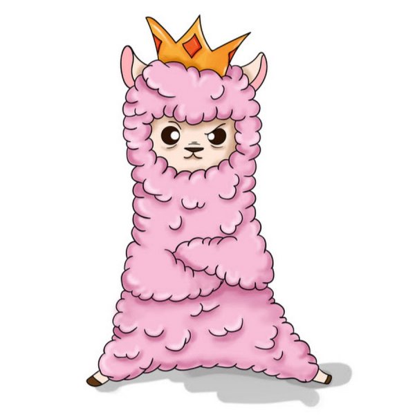 Лама альпака арт