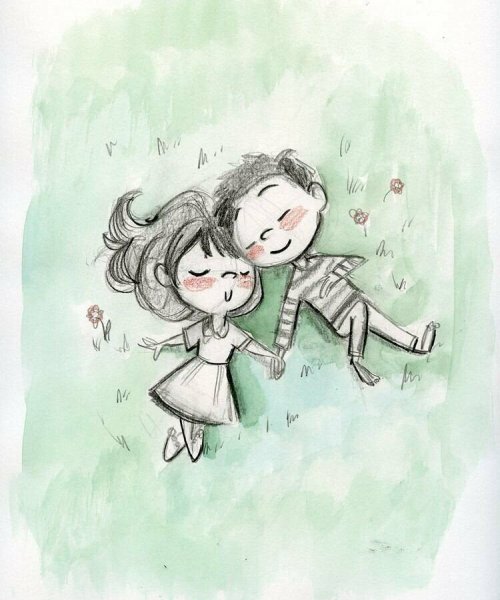 Мультяшные влюбленные