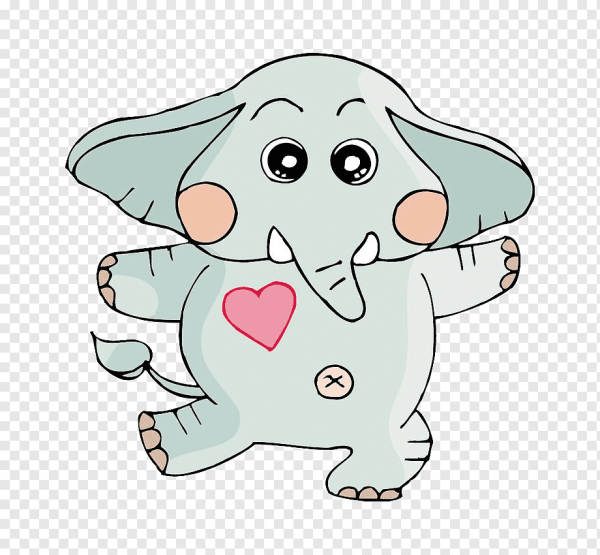 Раскраска веселый слон