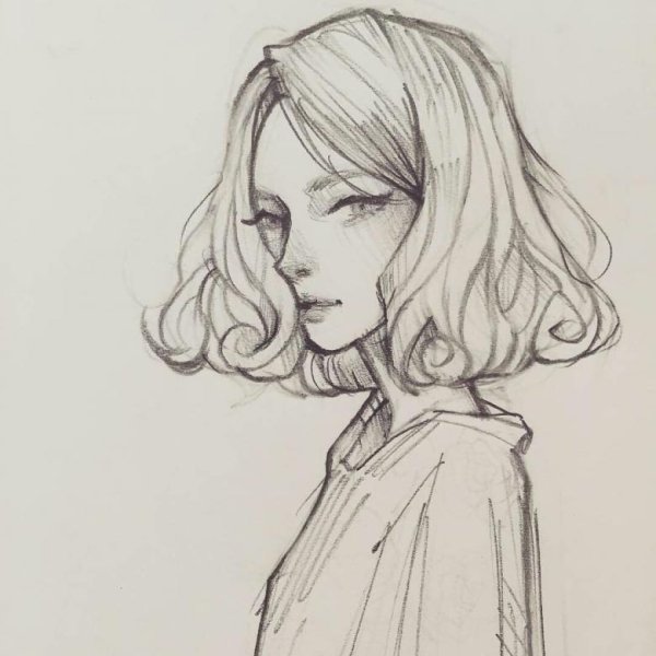 Девушка арт карандашом