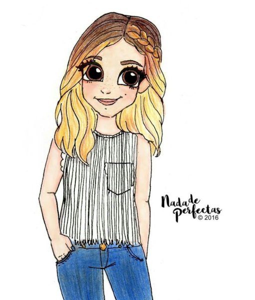 Рисунки для срисовки милые девушки
