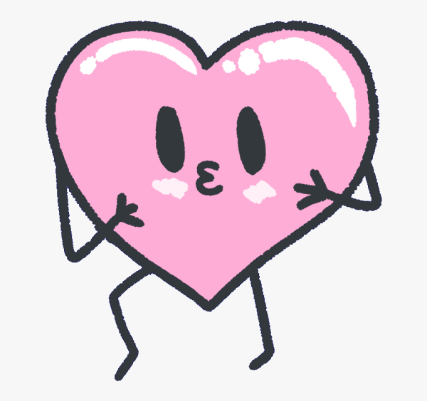 Сердечко розовое милое