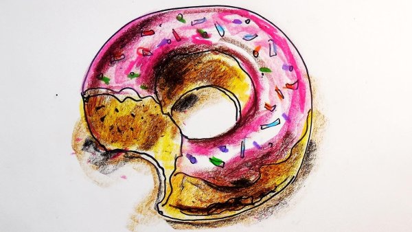 Срисовать пончик