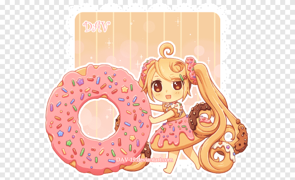 Пончики на розовом фоне