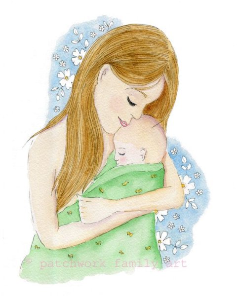 Мама и ребенок иллюстрация