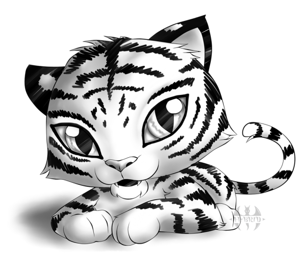 Тигренок для рисования